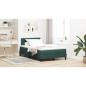 Preview: Boxspringbett mit Matratze Dunkelgrün Samt