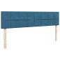Preview: Ottoman-Bett mit Matratze & LEDs Dunkelblau 180x200 cm Samt