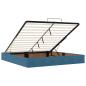 Preview: Ottoman-Bett mit Matratze & LEDs Dunkelblau 180x200 cm Samt