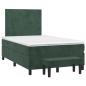 Preview: Boxspringbett mit Matratze Dunkelgrün 120x190 cm Samt
