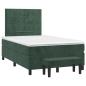 Preview: Boxspringbett mit Matratze Dunkelgrün 120x190 cm Samt