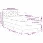 Preview: Boxspringbett mit Matratze Dunkelgrün 90x200 cm Samt