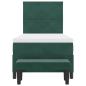 Preview: Boxspringbett mit Matratze & Bank Dunkelgrün 90x200 cm Samt