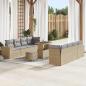 Preview: ARDEBO.de - Gartensofa-set 11 Stk. Beige Poly-Rattan