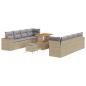 Preview: Gartensofa-set 11 Stk. Beige Poly-Rattan