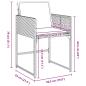 Preview: 5-teiliges Garten-Esstisch-Set mit Kissen Grau Poly-Rattan