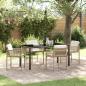Preview: ARDEBO.de - 5-teiliges Garten-Dining-Set mit Kissen Beige Poly-Rattan