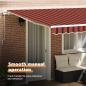 Preview: manuelle einziehbare Markise Orange und Braun 450x350 cm