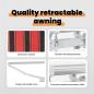 Preview: manuelle einziehbare Markise Orange und Braun 450x350 cm