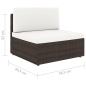 Preview: Modulares 2-Sitzer-Sofa Poly Rattan Braun
