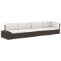Preview: Modulares 2-Sitzer-Sofa Poly Rattan Braun