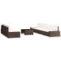 Preview: 8-tlg. Garten-Lounge-Set Poly Rattan Braun