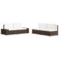 Preview: ARDEBO.de - 4-tlg. Garten-Lounge-Set Poly Rattan Braun