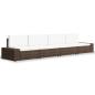 Preview: 4-tlg. Garten-Lounge-Set Poly Rattan Braun
