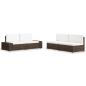 Preview: 4-tlg. Garten-Lounge-Set Poly Rattan Braun