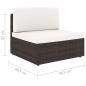 Preview: 4-tlg. Garten-Lounge-Set Poly Rattan Braun