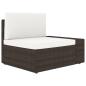 Preview: 4-tlg. Garten-Lounge-Set Poly Rattan Braun