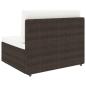 Preview: 4-tlg. Garten-Lounge-Set Poly Rattan Braun