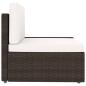 Preview: 4-tlg. Garten-Lounge-Set Poly Rattan Braun