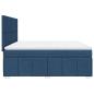Preview: Boxspringbett mit Matratze Blau 180x200 cm Stoff
