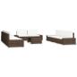 Preview: ARDEBO.de - 10-tlg. Garten-Lounge-Set Poly Rattan Braun