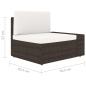 Preview: 6-tlg. Garten-Lounge-Set mit Kissen Braun Poly Rattan