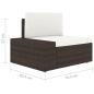Preview: 6-tlg. Garten-Lounge-Set mit Kissen Braun Poly Rattan