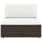 Preview: 6-tlg. Garten-Lounge-Set mit Kissen Braun Poly Rattan