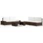 Preview: ARDEBO.de - 5-tlg. Garten-Lounge-Set Poly Rattan Braun