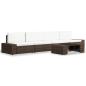 Preview: 5-tlg. Garten-Lounge-Set Poly Rattan Braun