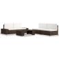 Preview: 5-tlg. Garten-Lounge-Set Poly Rattan Braun