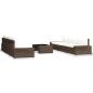 Preview: 7-tlg. Garten-Lounge-Set Poly Rattan Braun