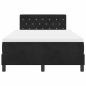Preview: Boxspringbett mit Matratze Schwarz Samt
