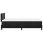 Preview: Boxspringbett mit Matratze Schwarz Samt