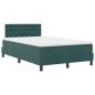 Preview: Boxspringbett mit Matratze Dunkelgrün Samt