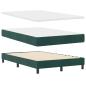 Preview: Boxspringbett mit Matratze Dunkelgrün Samt