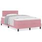Preview: Boxspringbett mit Matratze Rosa Samt