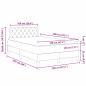 Preview: Boxspringbett mit Matratze Dunkelblau 120x200 cm Samt
