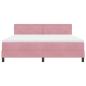 Preview: ARDEBO.de - Boxspringbett mit Matratze Rosa Samt