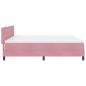 Preview: Boxspringbett mit Matratze Rosa Samt