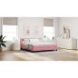 Preview: Boxspringbett mit Matratze Rosa Samt