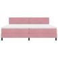 Preview: Boxspringbett mit Matratze Rosa 200x200 cm Samt