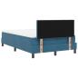 Preview: Boxspringbett mit Matratze Dunkelblau Samt