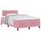 Preview: Boxspringbett mit Matratze Rosa Samt
