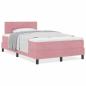 Preview: Boxspringbett mit Matratze Rosa Samt