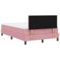 Preview: Boxspringbett mit Matratze Rosa Samt