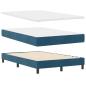 Preview: Boxspringbett mit Matratze Dunkelblau 120x200 cm Samt