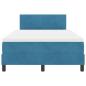 Preview: Boxspringbett mit Matratze Dunkelblau 120x200 cm Samt