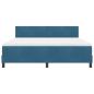 Preview: Boxspringbett mit Matratze Dunkelblau Samt