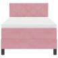 Preview: Boxspringbett mit Matratze Rosa 100x200 cm Samt